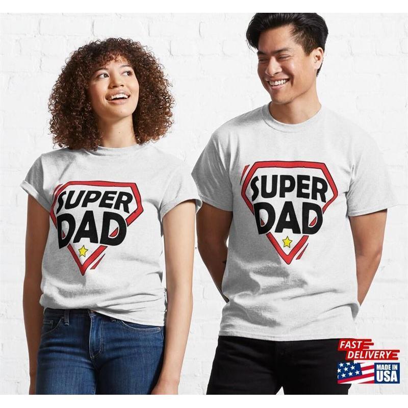 Super Dad Fathers Day Shirt Gift Superhero Tshirt
